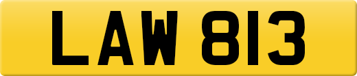 LAW 813 private number plate